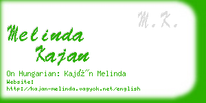 melinda kajan business card
